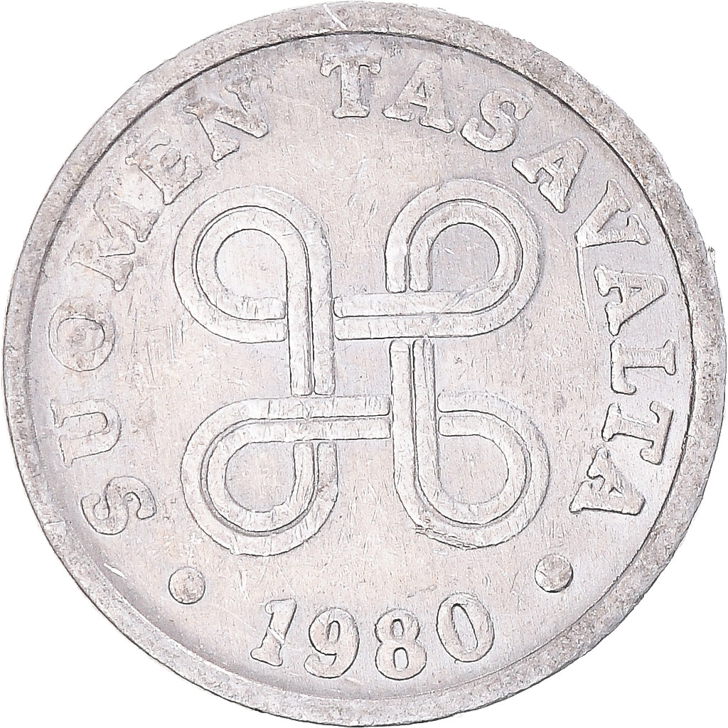 Coin, Finland, 5 Pennia, 1980