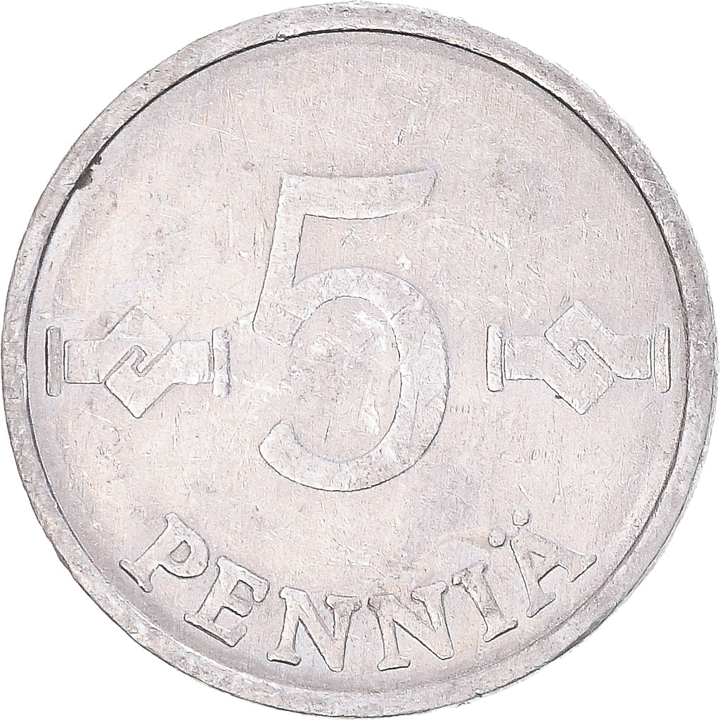Coin, Finland, 5 Pennia, 1980
