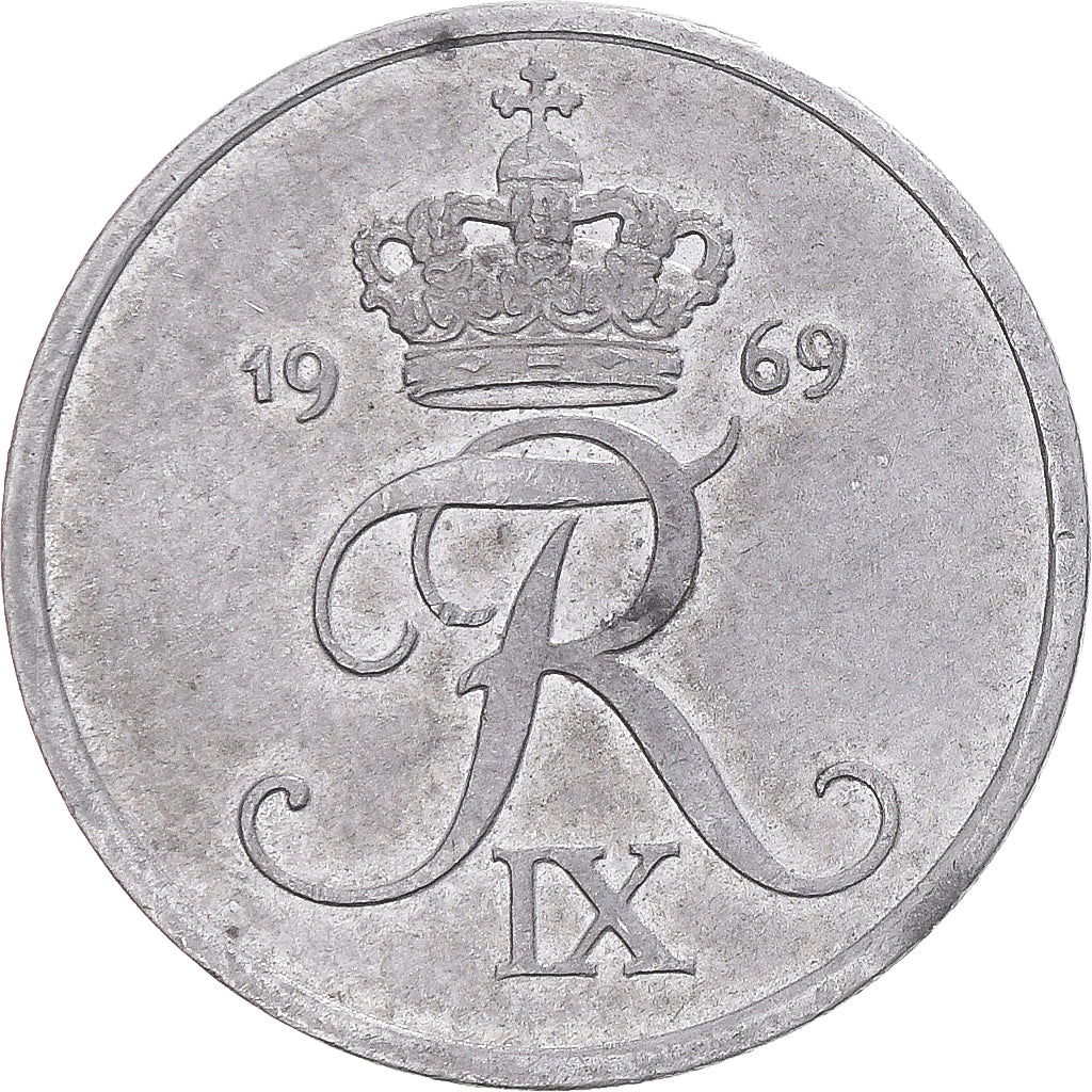 Moneda, Dinamarca, 2 Öre, 1969