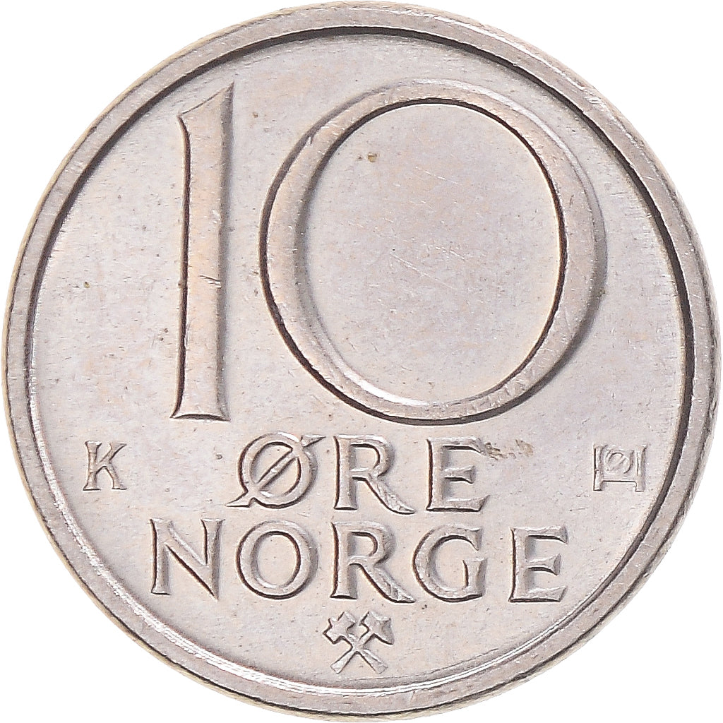 Moneda, Noruega, 10 Öre, 1987