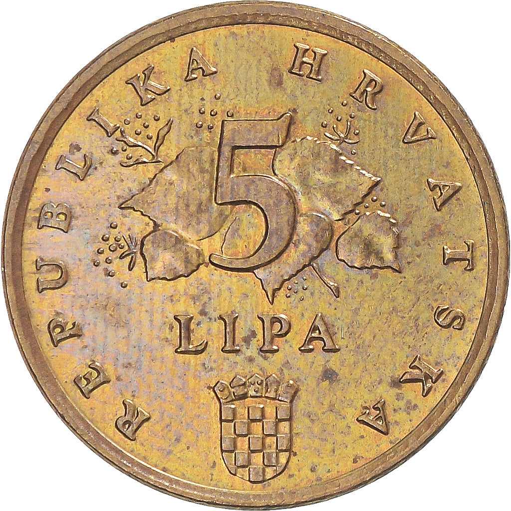 Münze, Kroatien, 5 Lipa, 1993