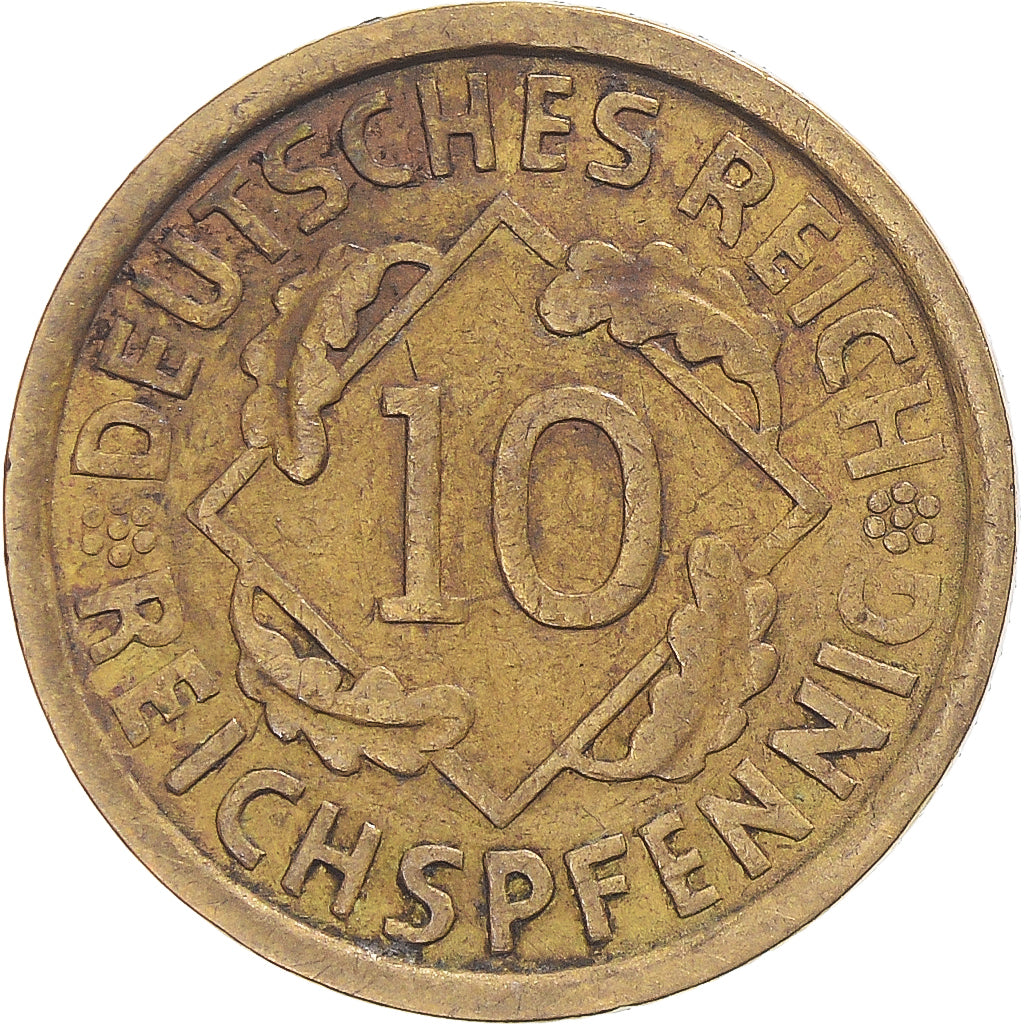 Moeda, Alemanha, 10 Reichspfennig, 1932