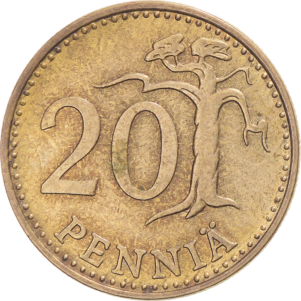 Coin, Finland, 20 Pennia, 1963