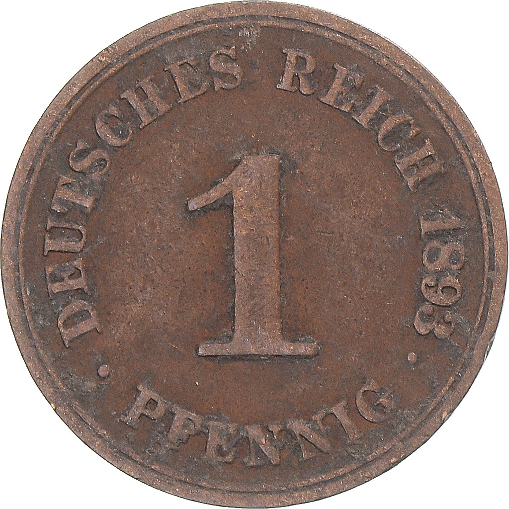 Moneta, Niemcy, Pfennig, 1893