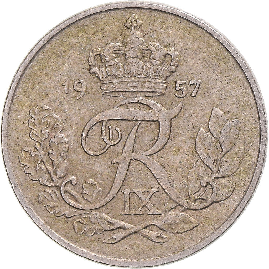Moneda, Dinamarca, 10 Öre, 1957