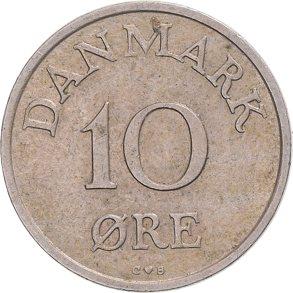 Moneda, Dinamarca, 10 Öre, 1957