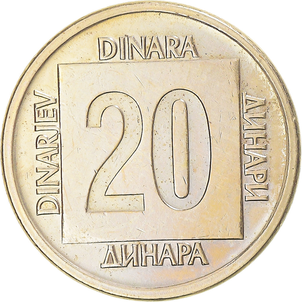Moneta, Iugoslavia, 20 Dinara, 1988