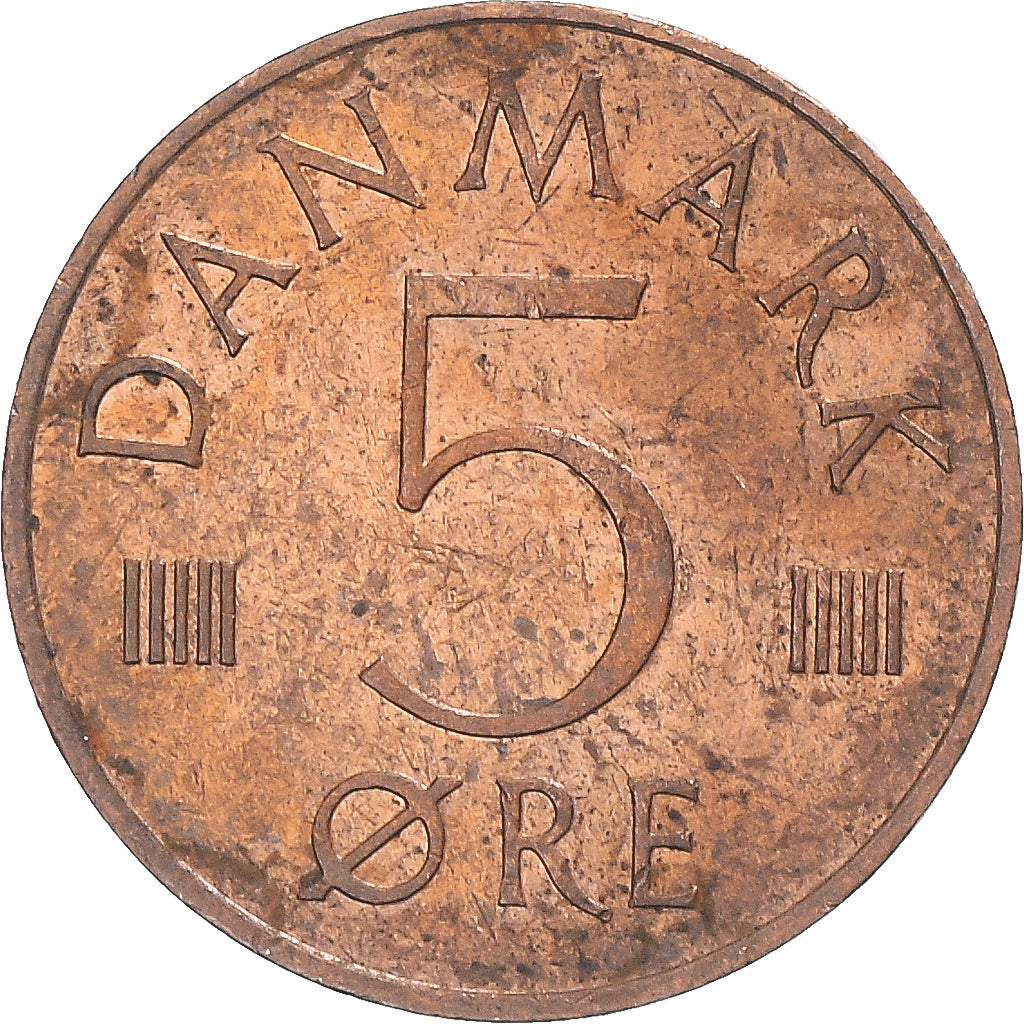 Moneta, Danimarca, 5 Öre, 1982