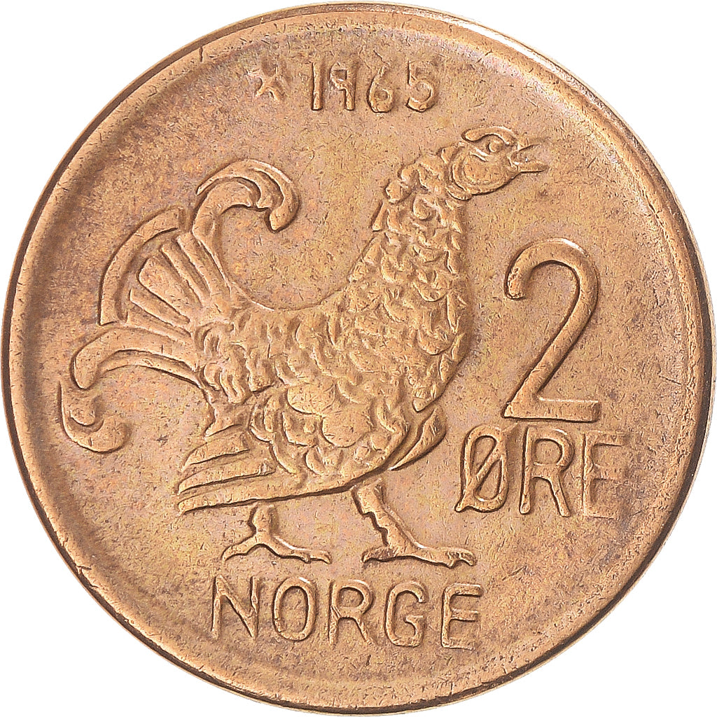 Moneda, Noruega, 2 Öre, 1965