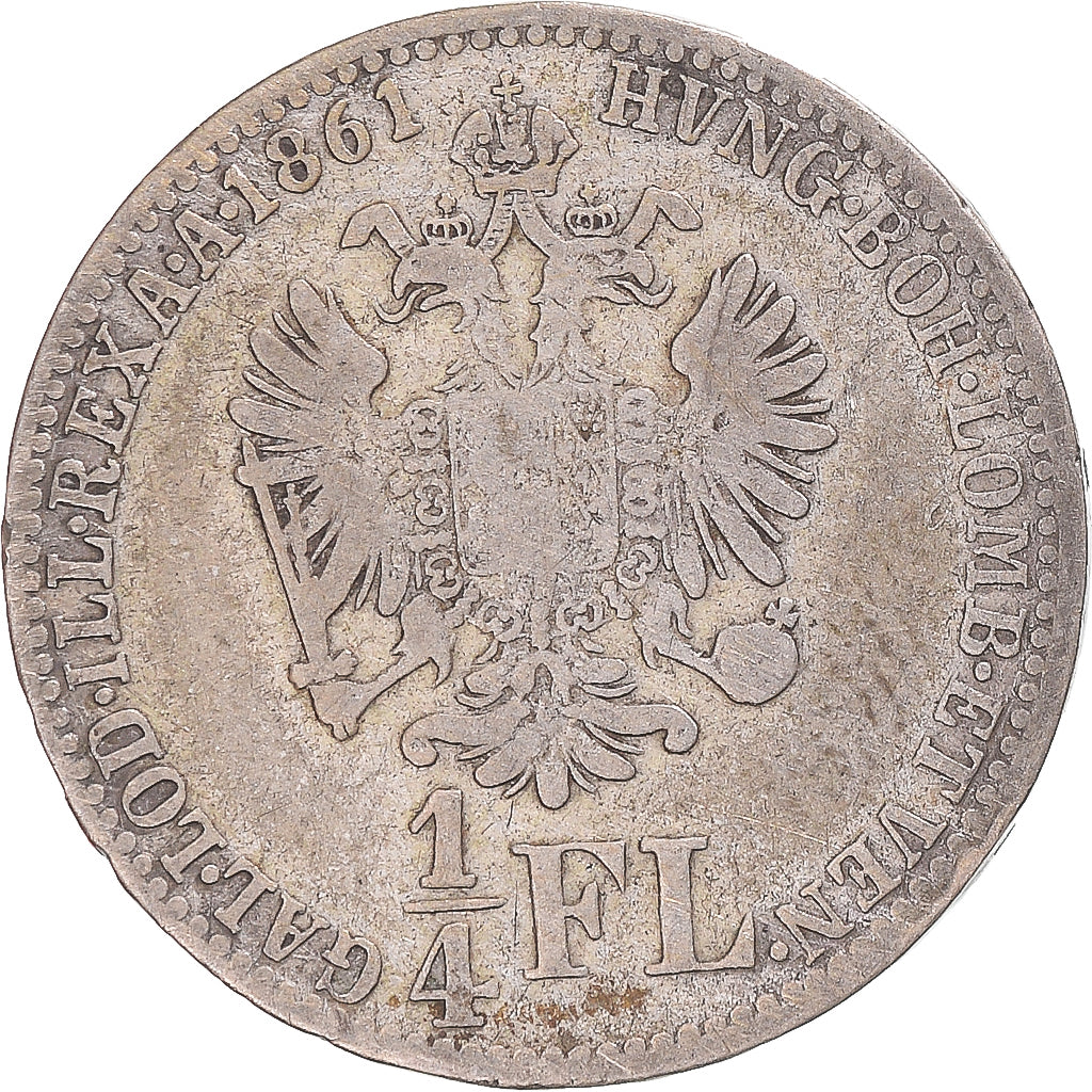 Austria, 1/4 Florin, 1861