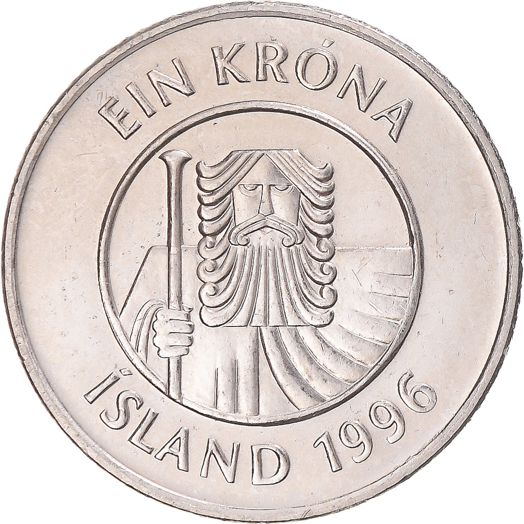 Münze, Iceland, Krona, 1996