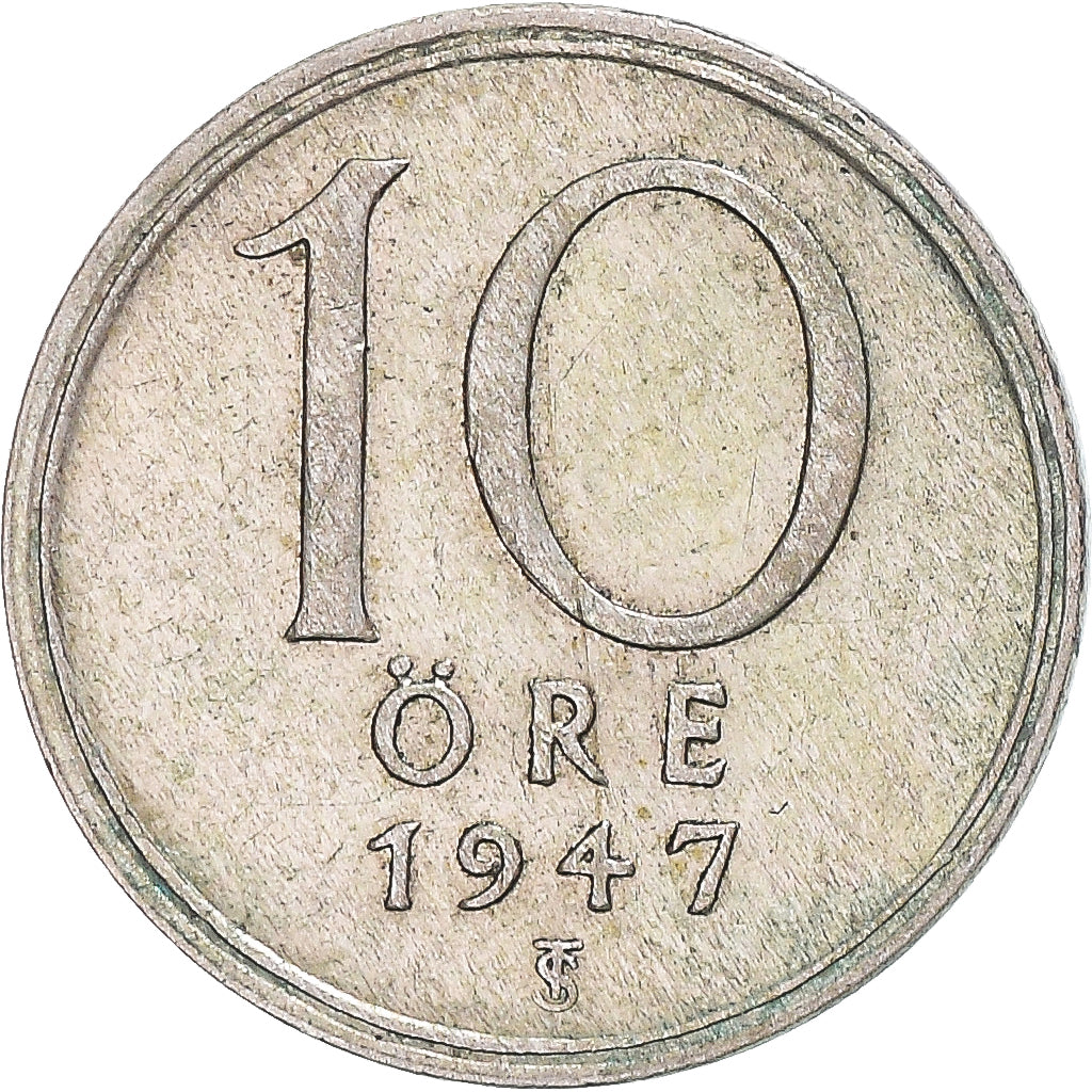 Moneta, Szwecja, 10 Öre, 1947