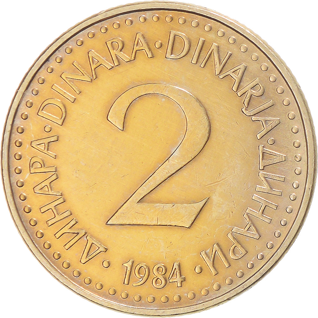 Monnaie, Yougoslavie, 2 Dinara, 1984