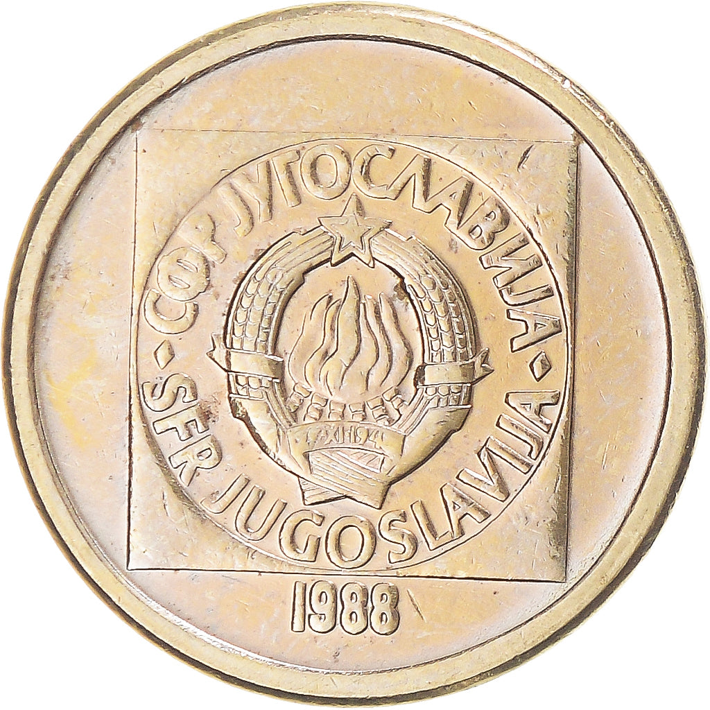Münze, Jugoslawien, 10 Dinara, 1988