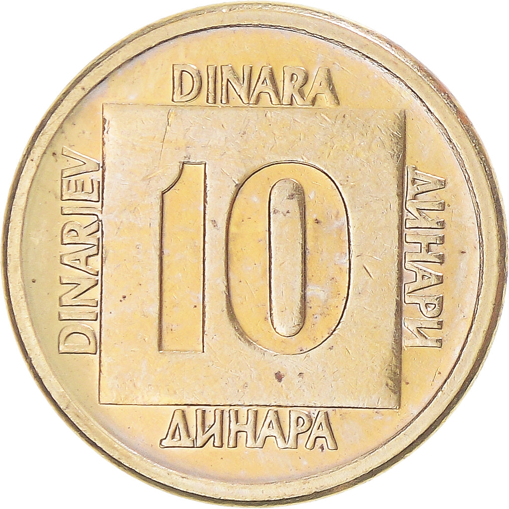 Münze, Jugoslawien, 10 Dinara, 1988