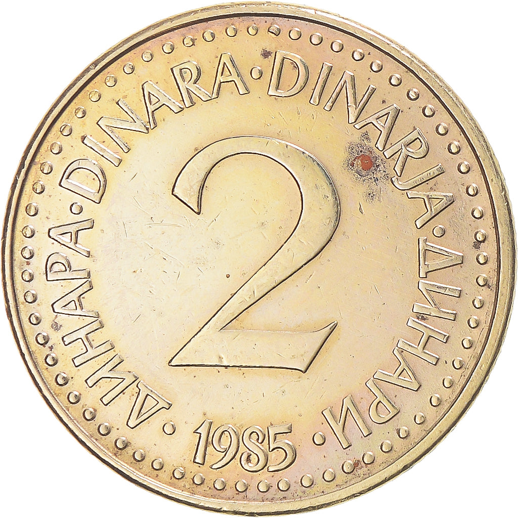 Moneta, Jugosławia, 2 Dinara, 1985