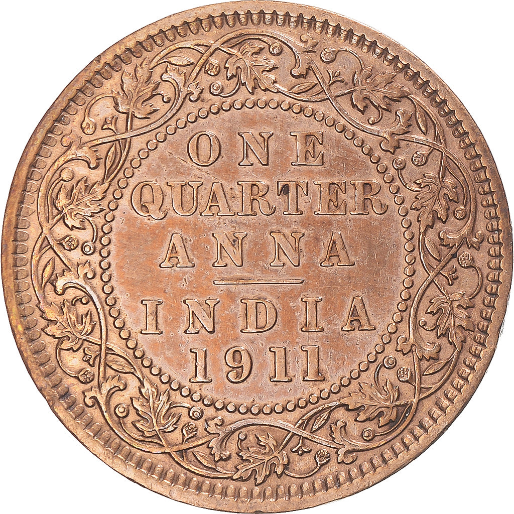 Moeda, Índia, 1/4 Anna, 1911