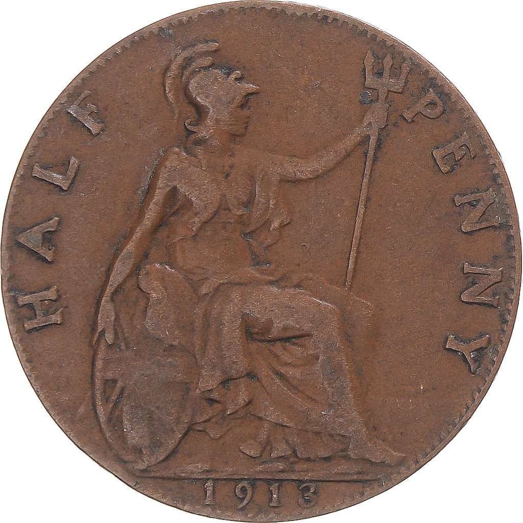 Moneda, Gran Bretaña, 1/2 Penny, 1913