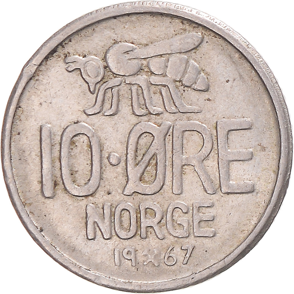 Münze, Norwegen, 10 Öre, 1967