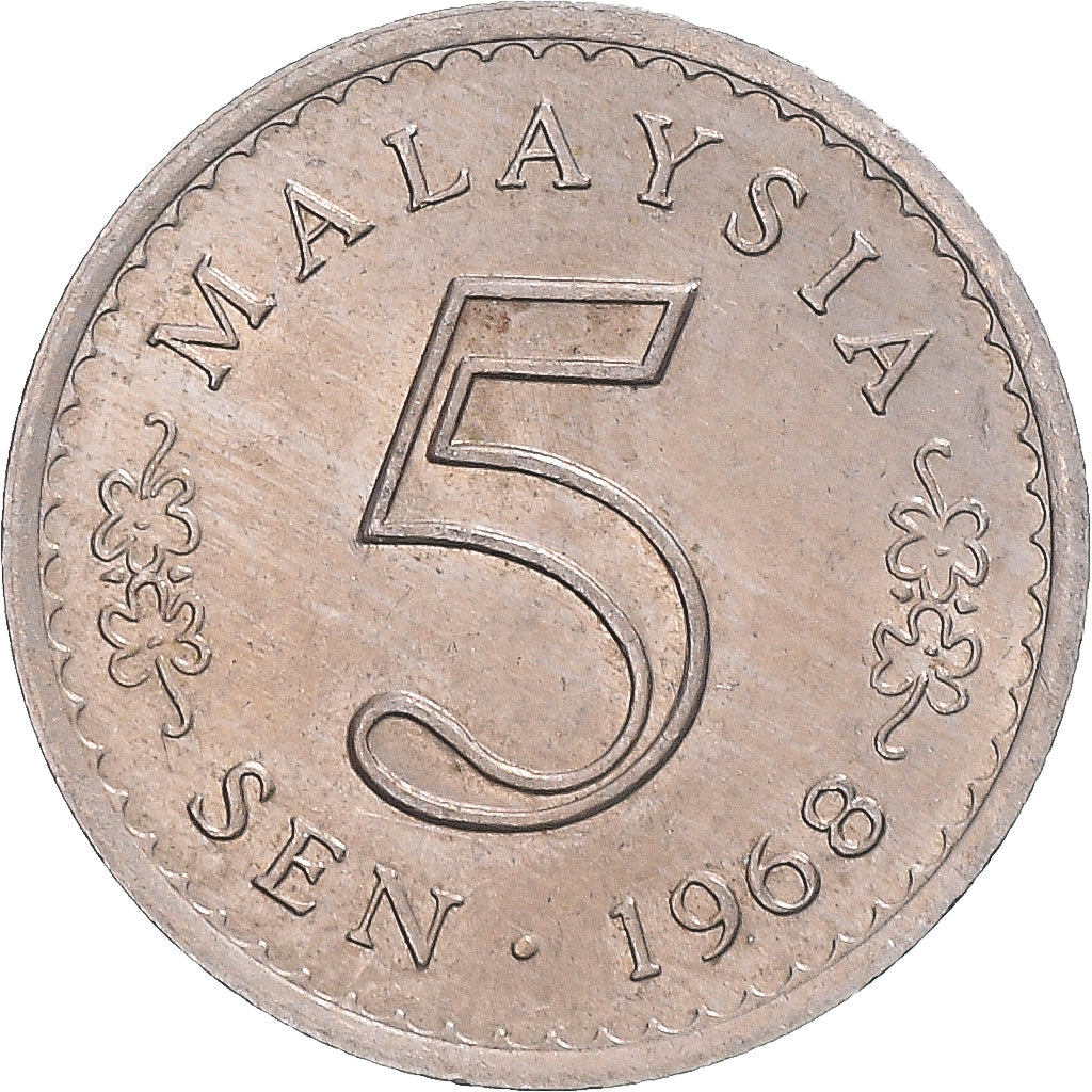 Munten, Maleisië, 5 Sen, 1968