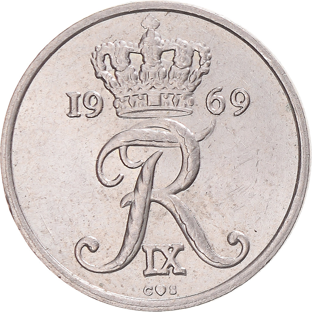 Moneda, Dinamarca, 10 Öre, 1969