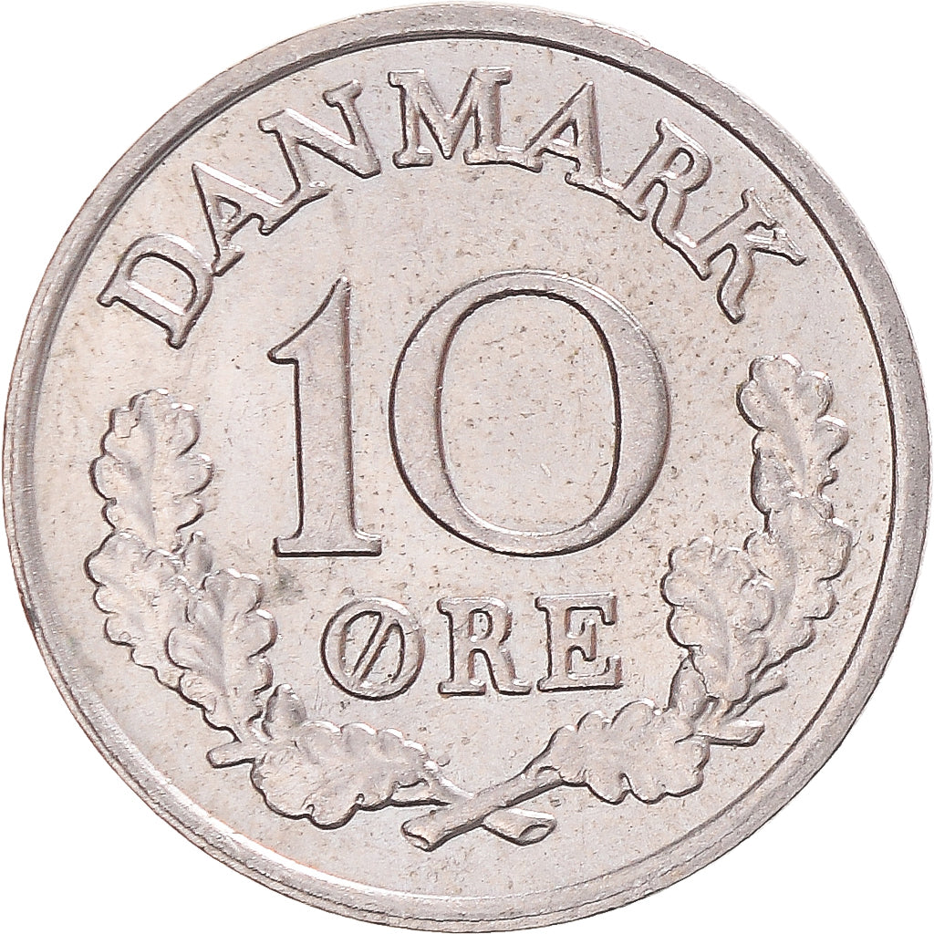 Moneda, Dinamarca, 10 Öre, 1969