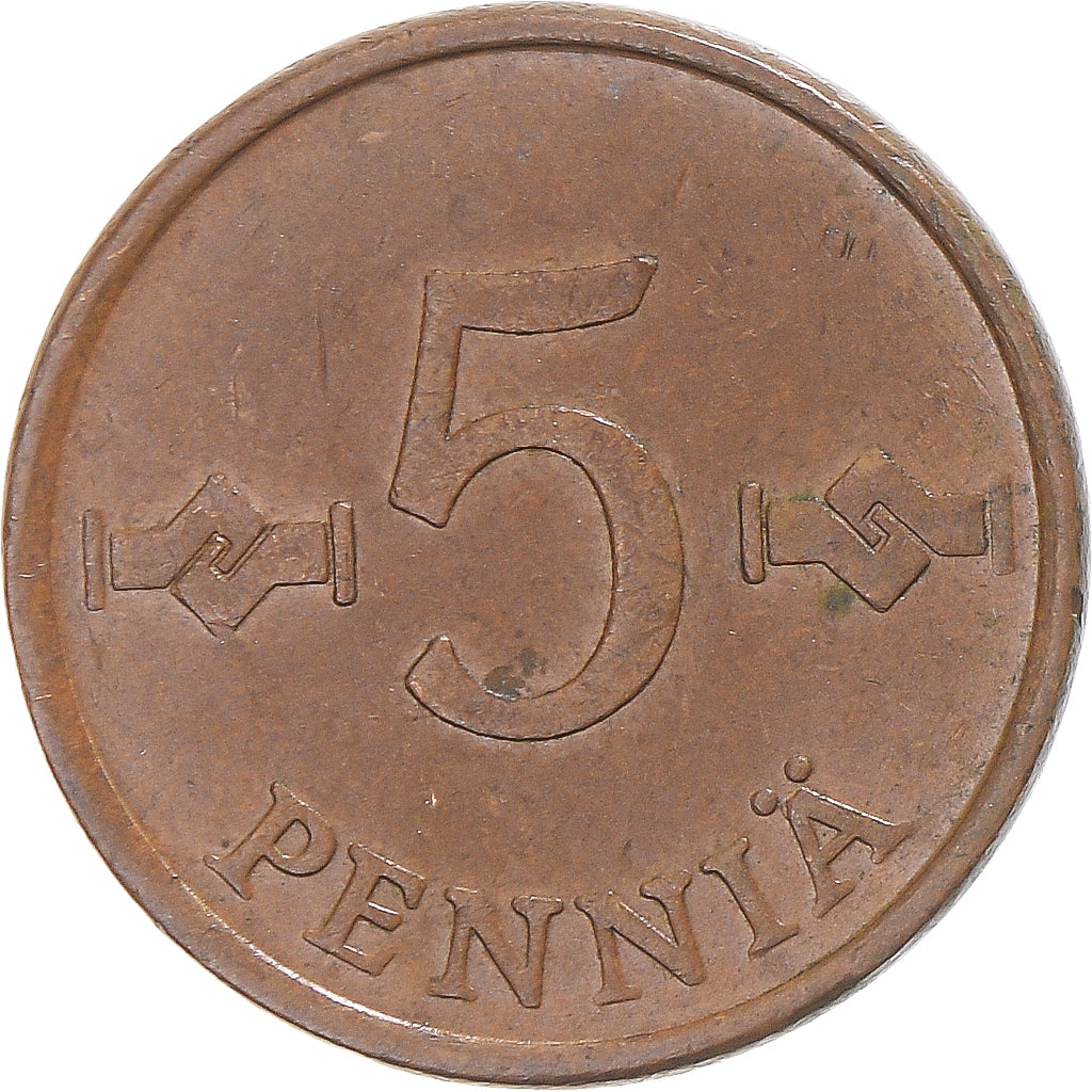 Coin, Finland, 5 Pennia, 1963