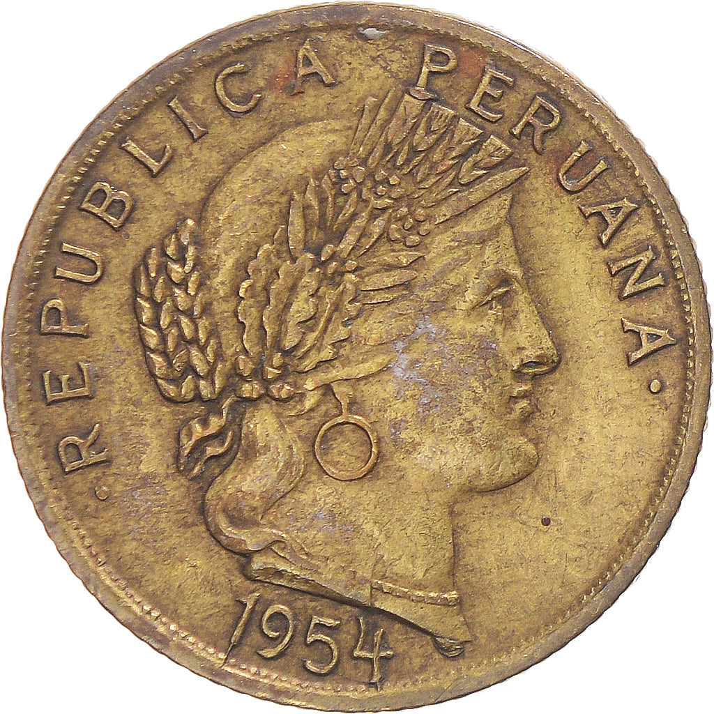 Moneda, Perú, 10 Centavos, 1954