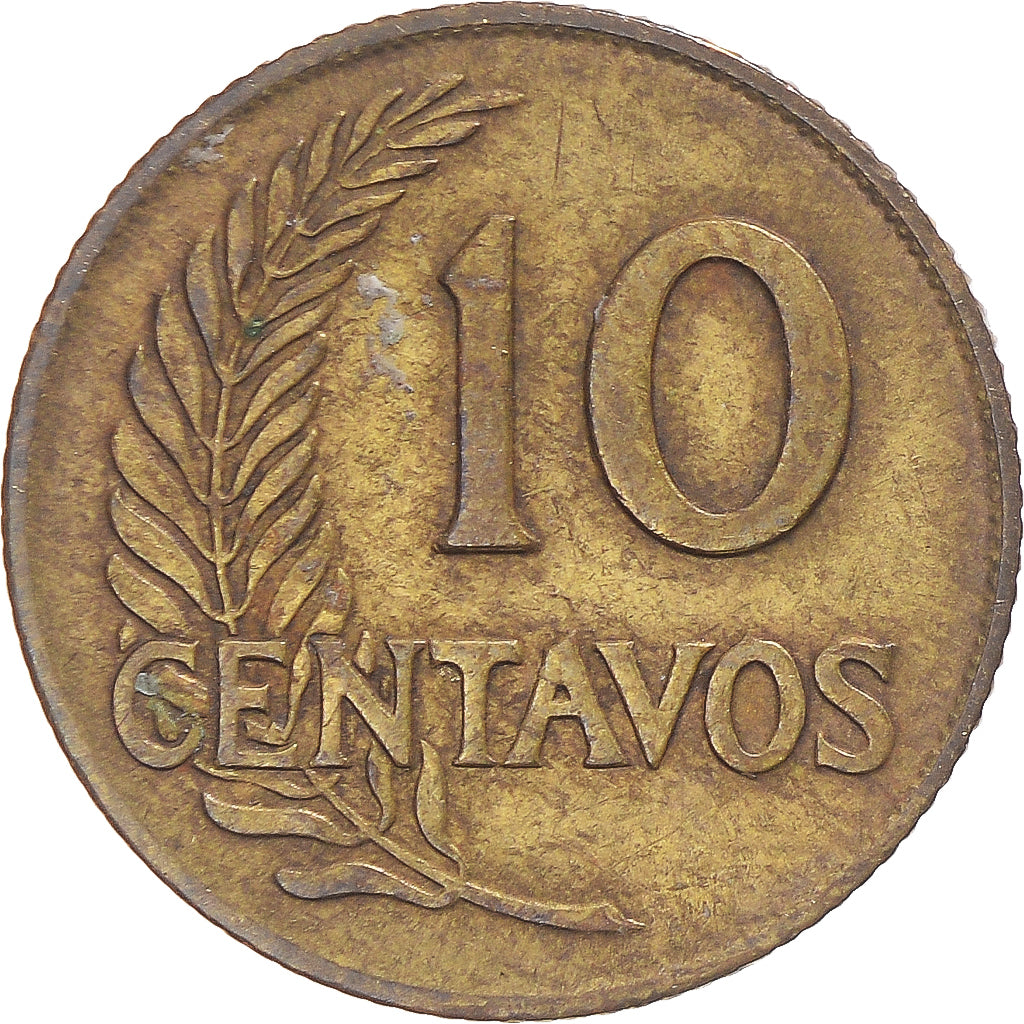 Moneda, Perú, 10 Centavos, 1954