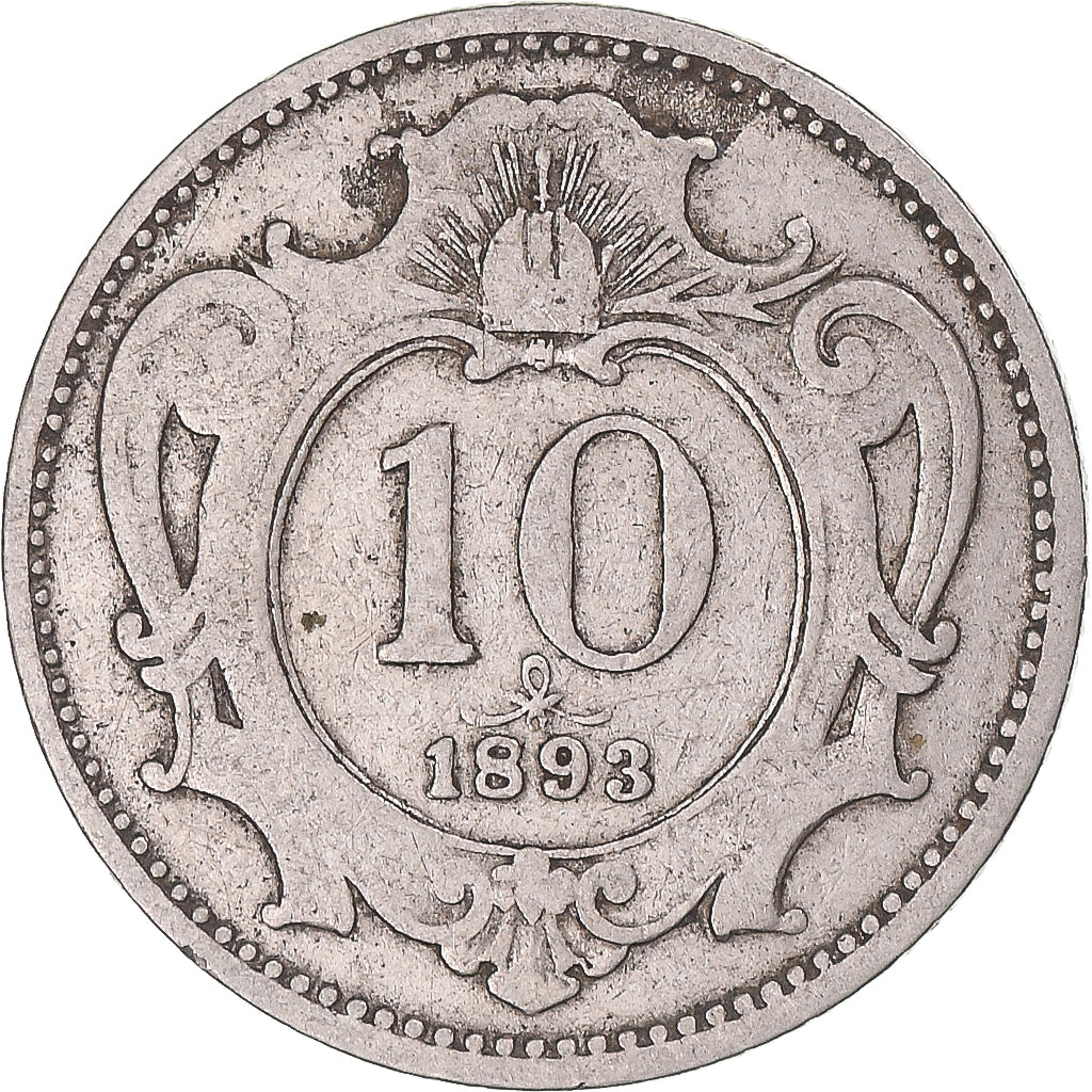 Moneta, Austria, 10 Heller, 1893