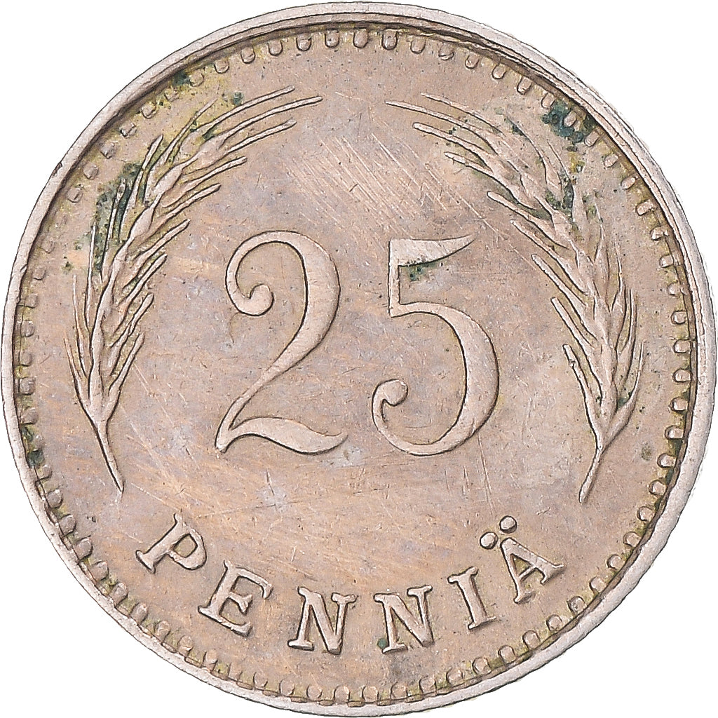 Coin, Finland, 25 Penniä, 1921