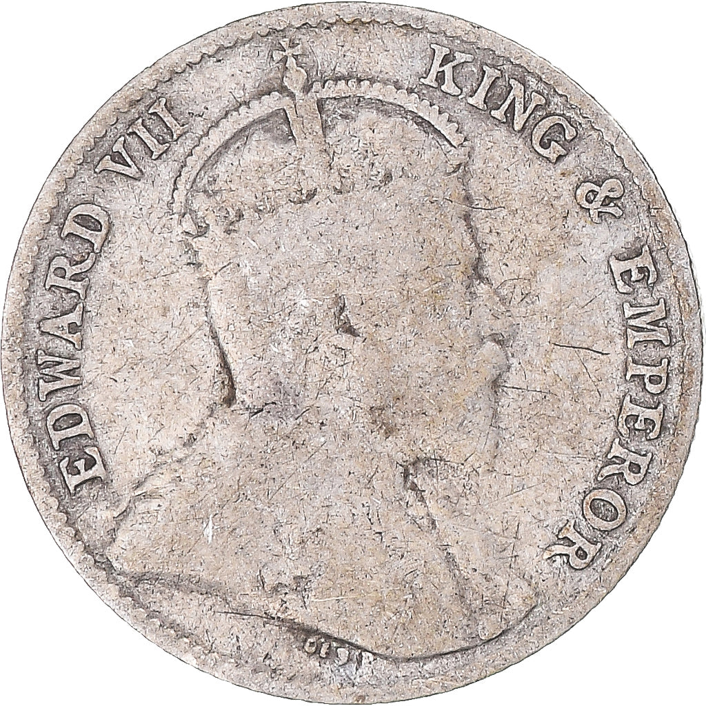 Munten, Ceylon, 10 Cents, 1909