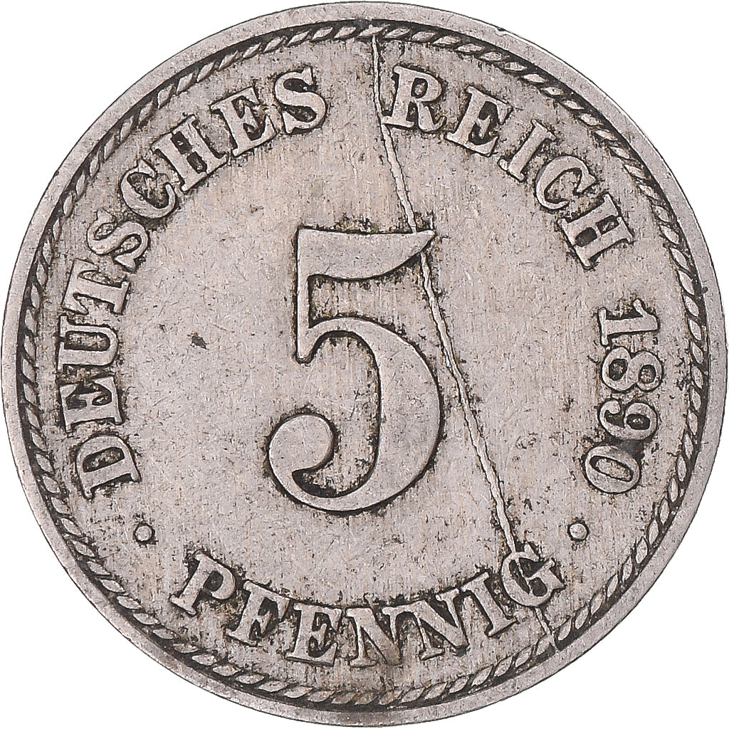 Münze, Deutschland, 5 Pfennig, 1890