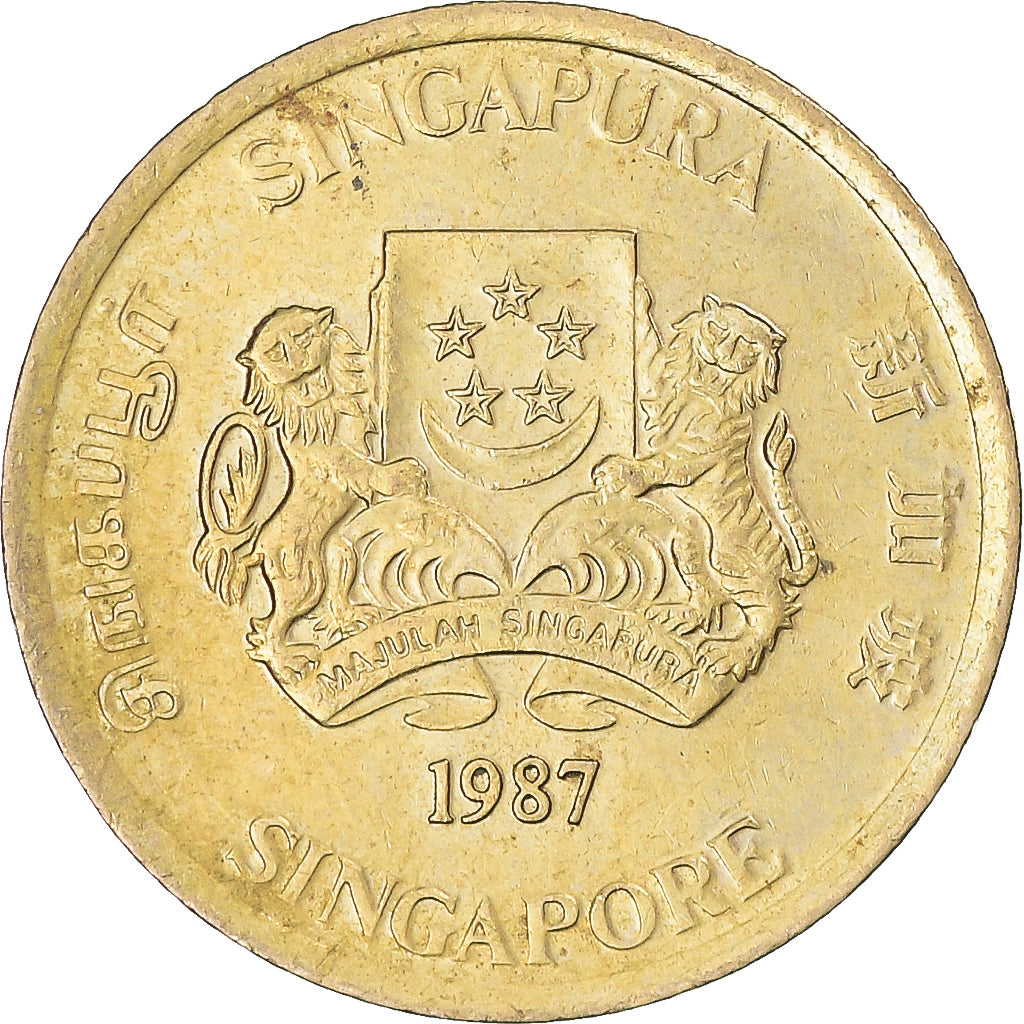 Münze, Singapur, 5 Cents, 1987