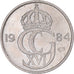 Monnaie, Suède, 25 Öre, 1984