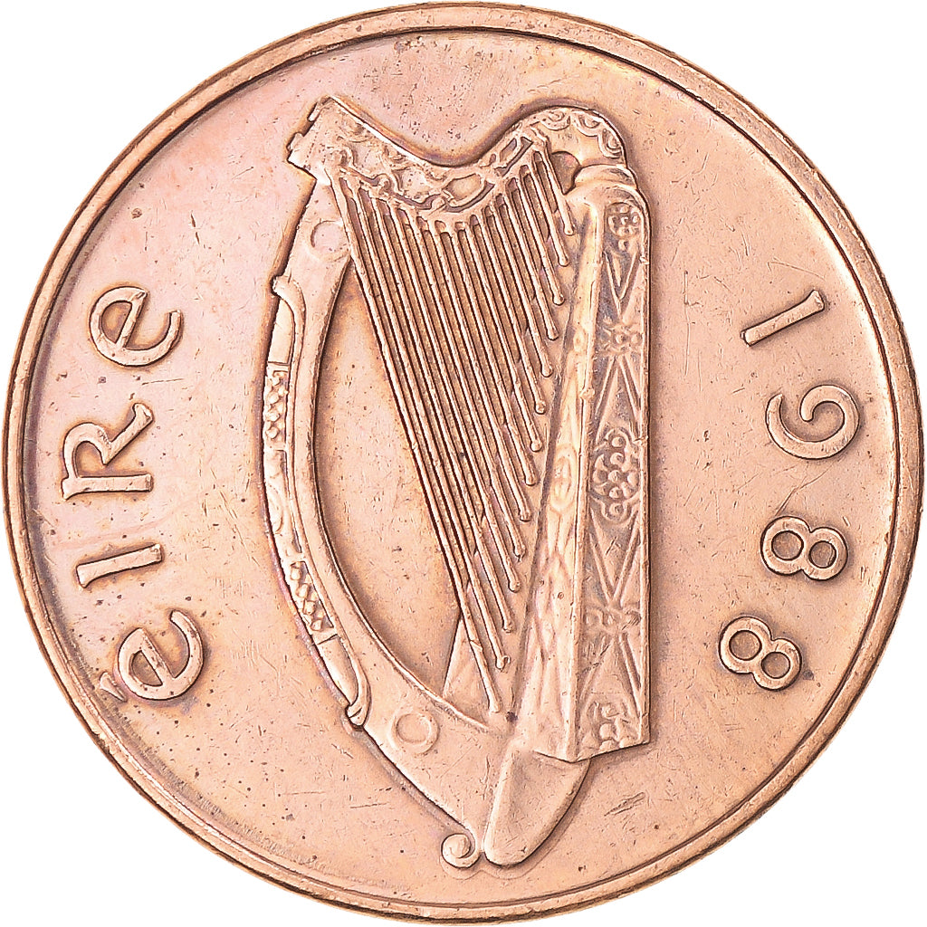Monnaie, Irlande, Penny, 1988