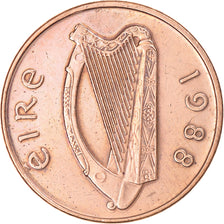 Monnaie, Irlande, Penny, 1988