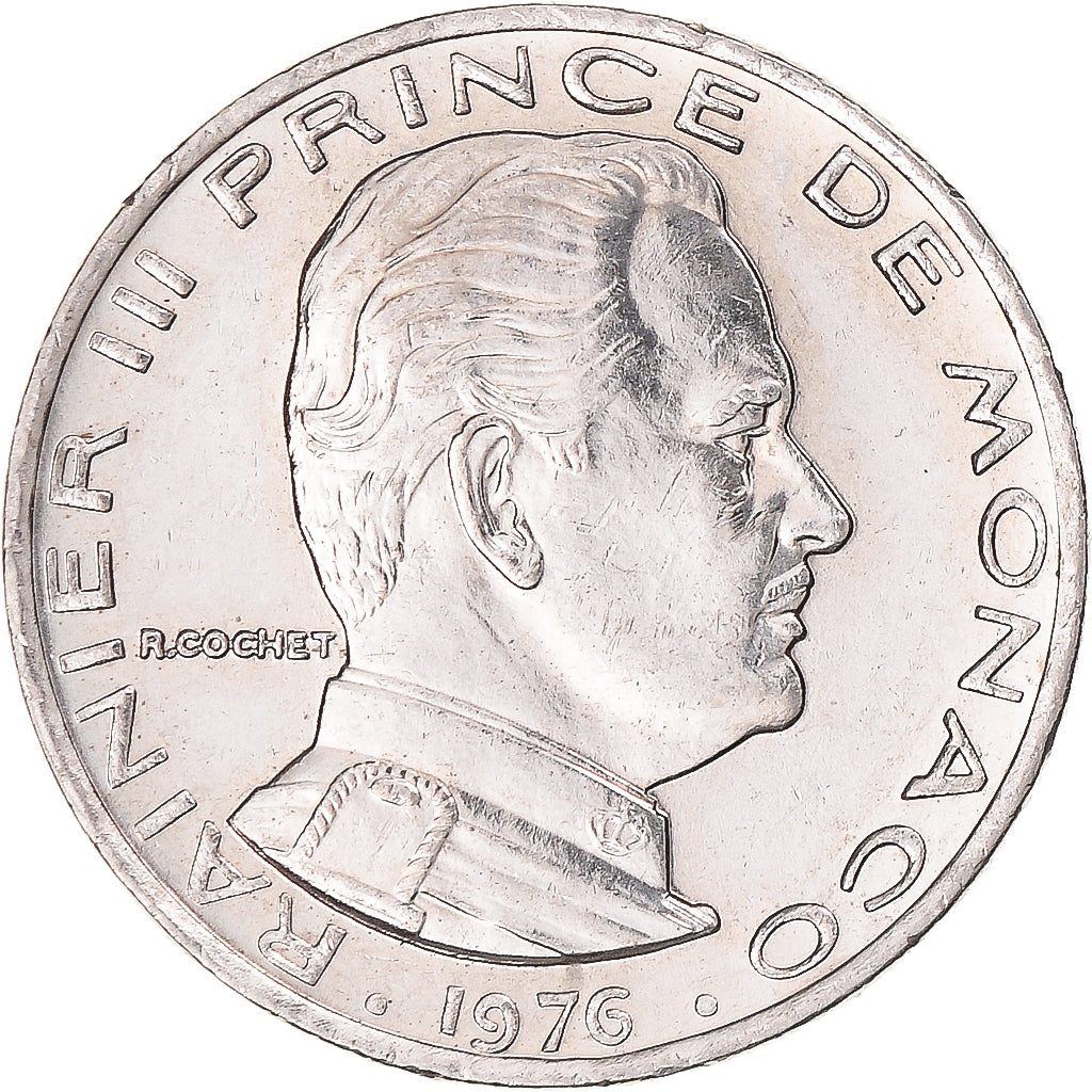 Moeda, Mónaco, 1/2 Franc, 1976