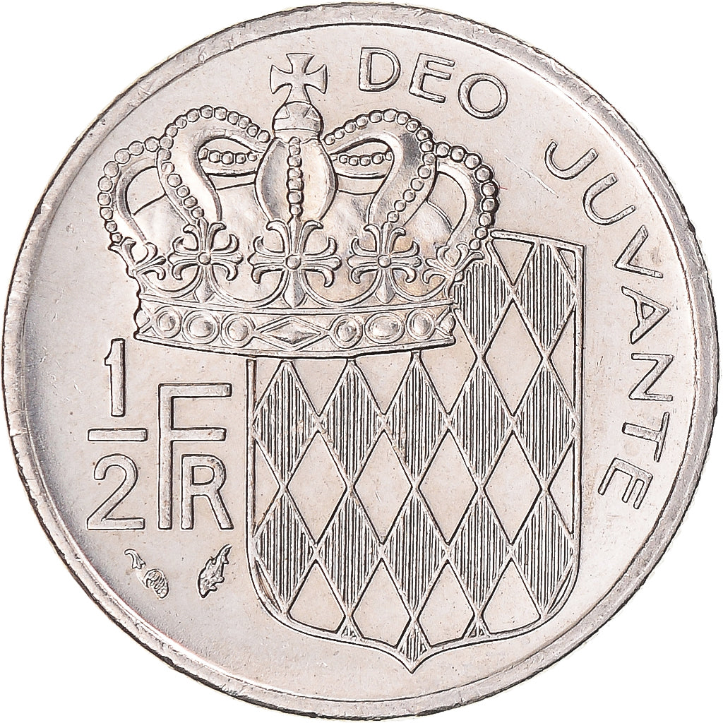 Moeda, Mónaco, 1/2 Franc, 1976