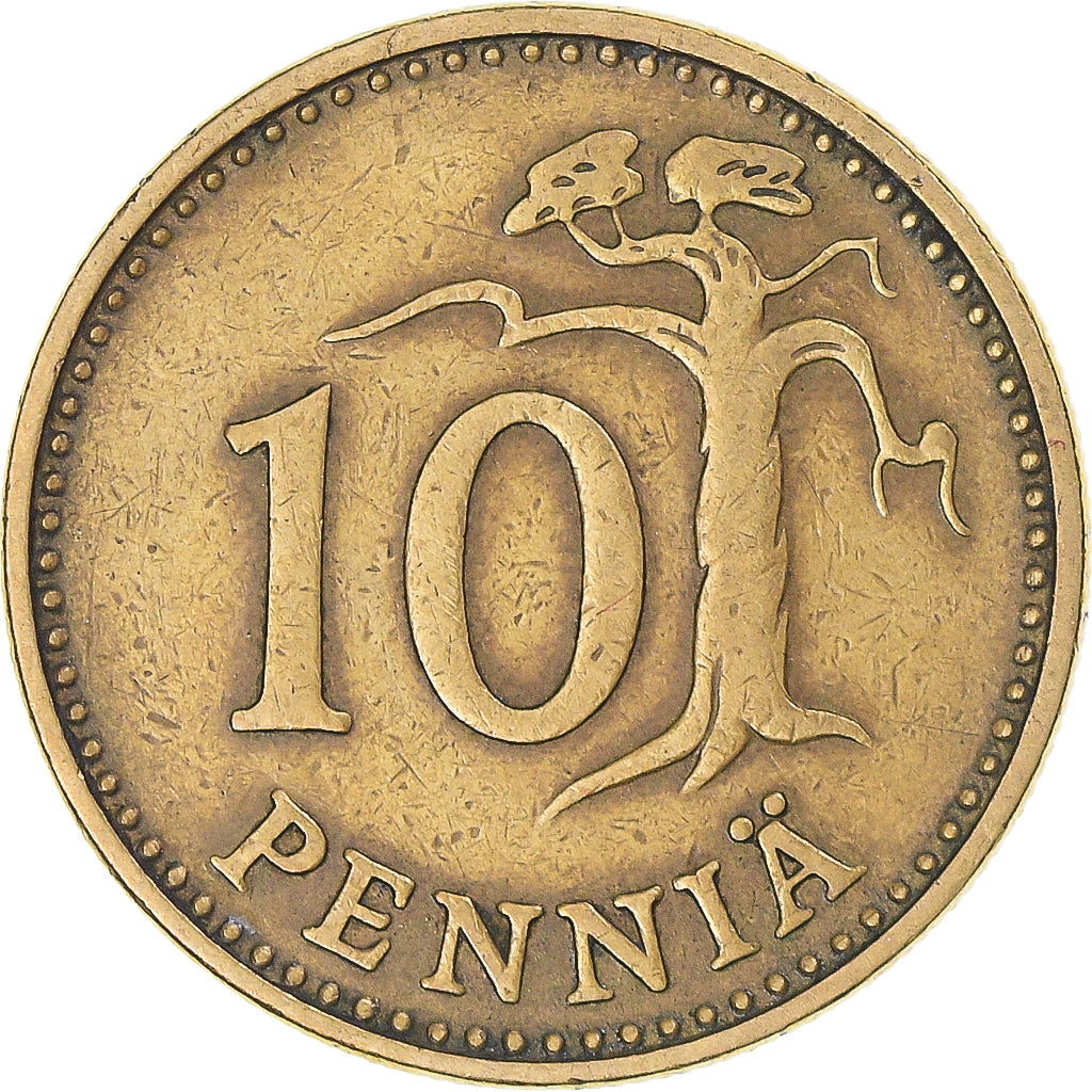 Moneta, Finlandia, 10 Pennia, 1963