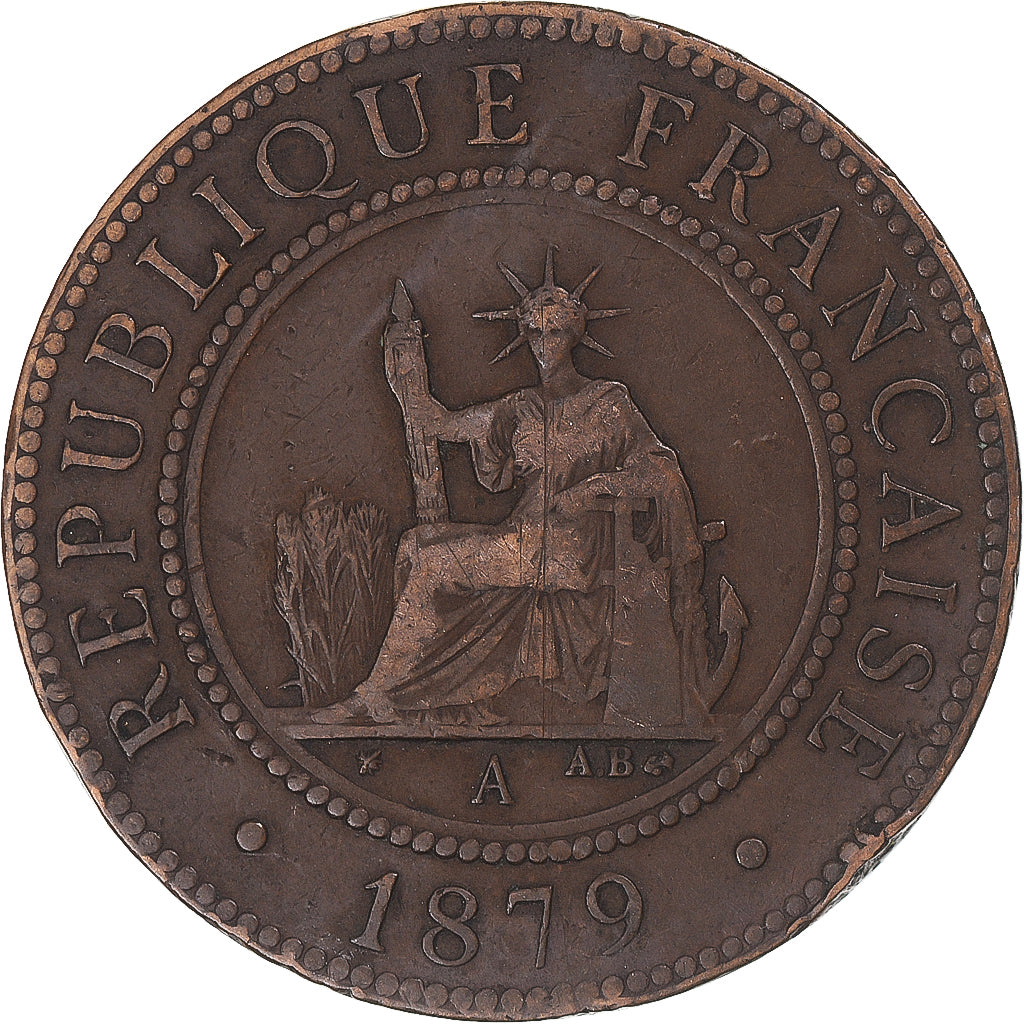 Moneda, COCHINCHINA FRANCESA, Cent, 1879