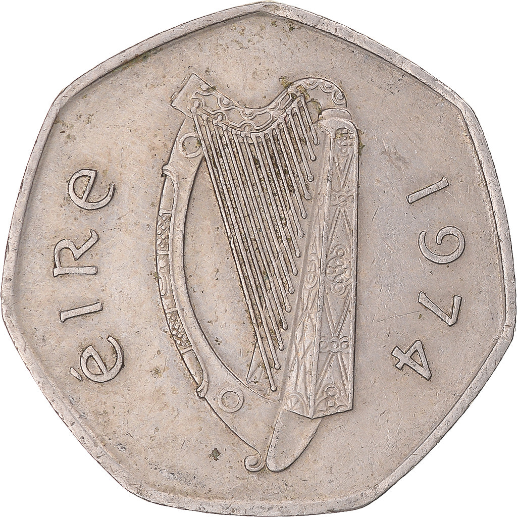 Moneta, Irlandia, 50 Pence, 1974