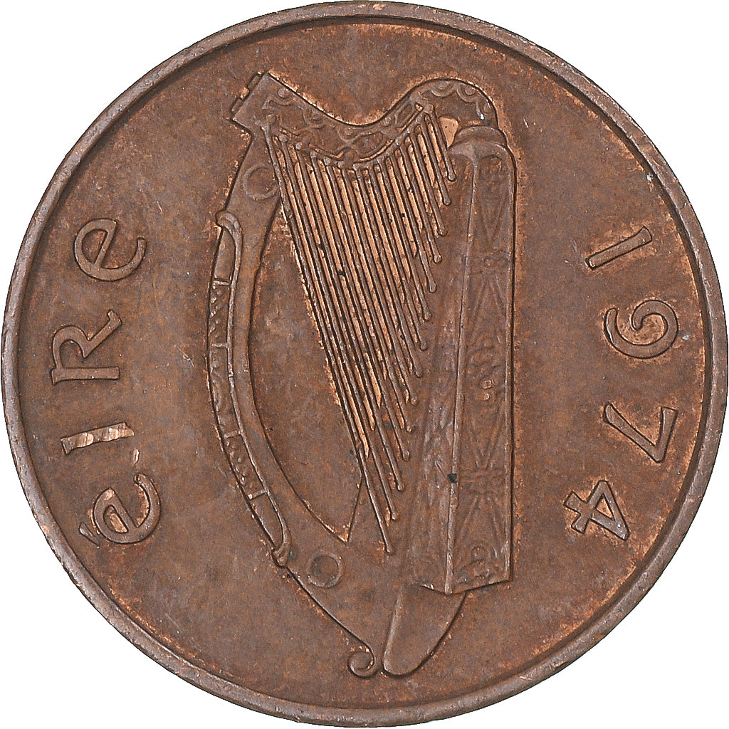 Moeda, Irlanda, Penny, 1974