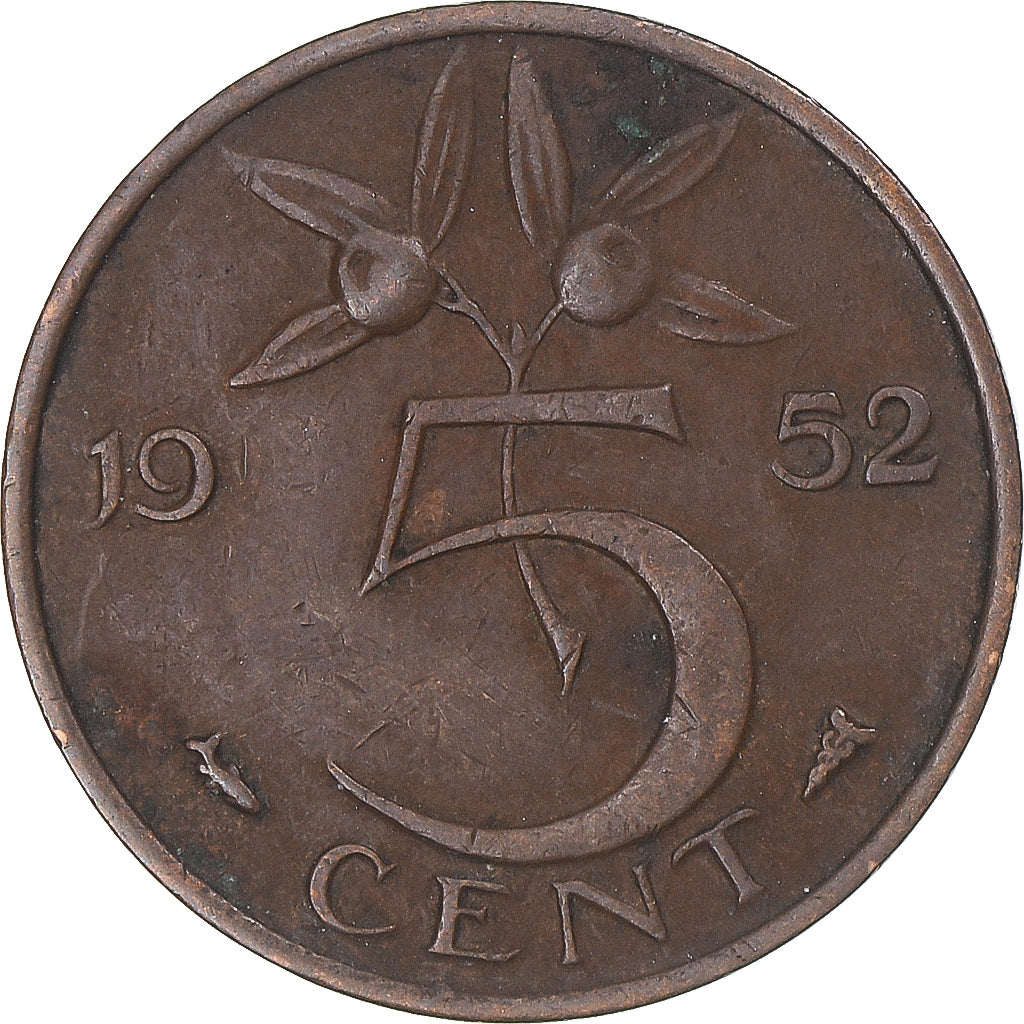 Monnaie, Pays-Bas, 5 Cents, 1952