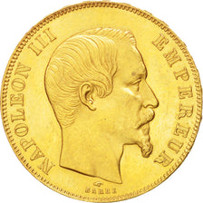 FRANCE, Napoléon III, 50 Francs, 1857, Paris, KM #785.1, AU(50-53), Gold, Gadour