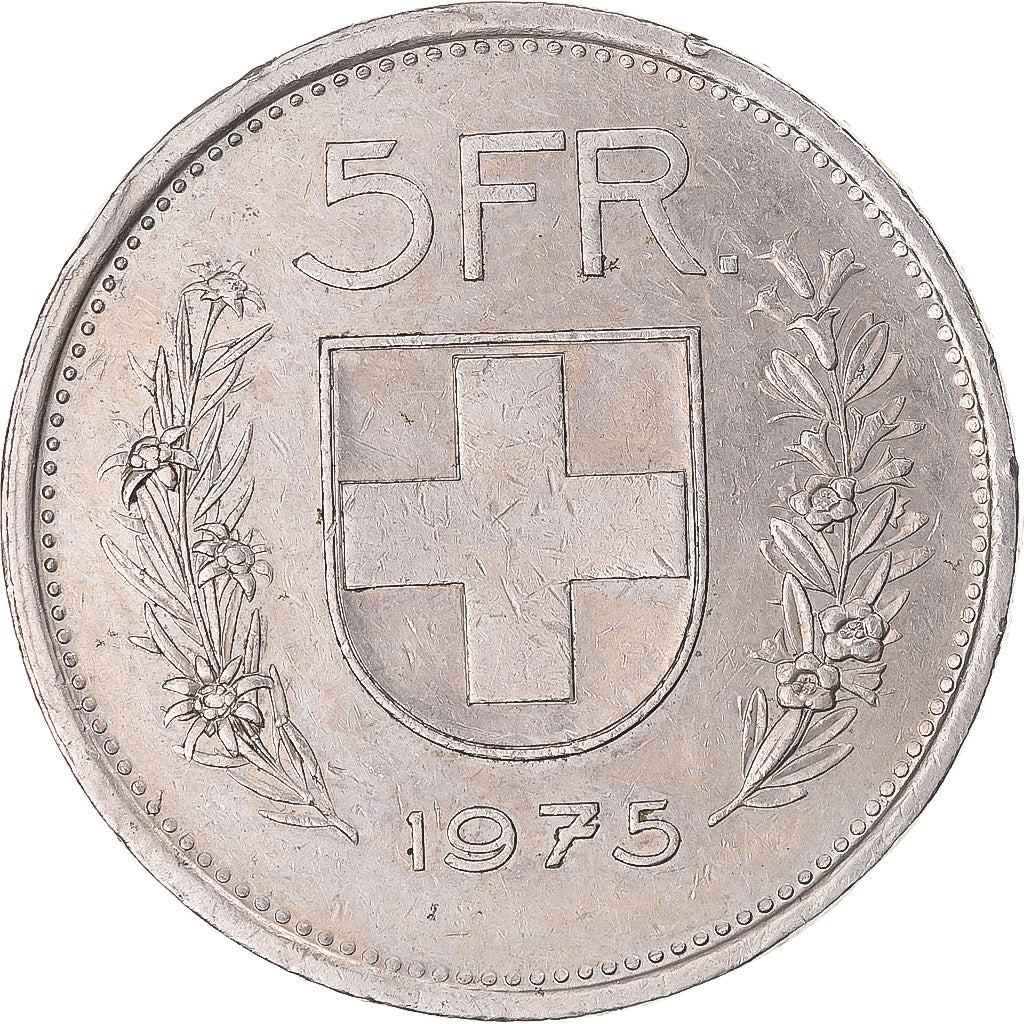 Moneta, Szwajcaria, 5 Francs, 1975