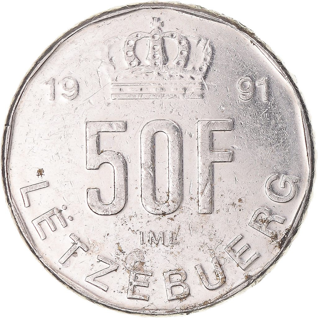 Moneta, Luksemburg, 50 Francs, 1991