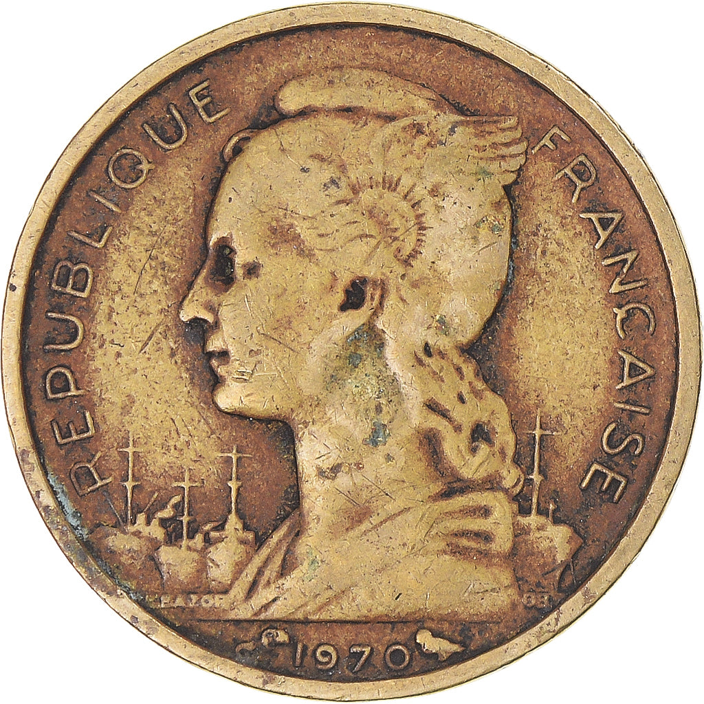 Coin, FRENCH AFARS & ISSAS, 10 Francs, 1970