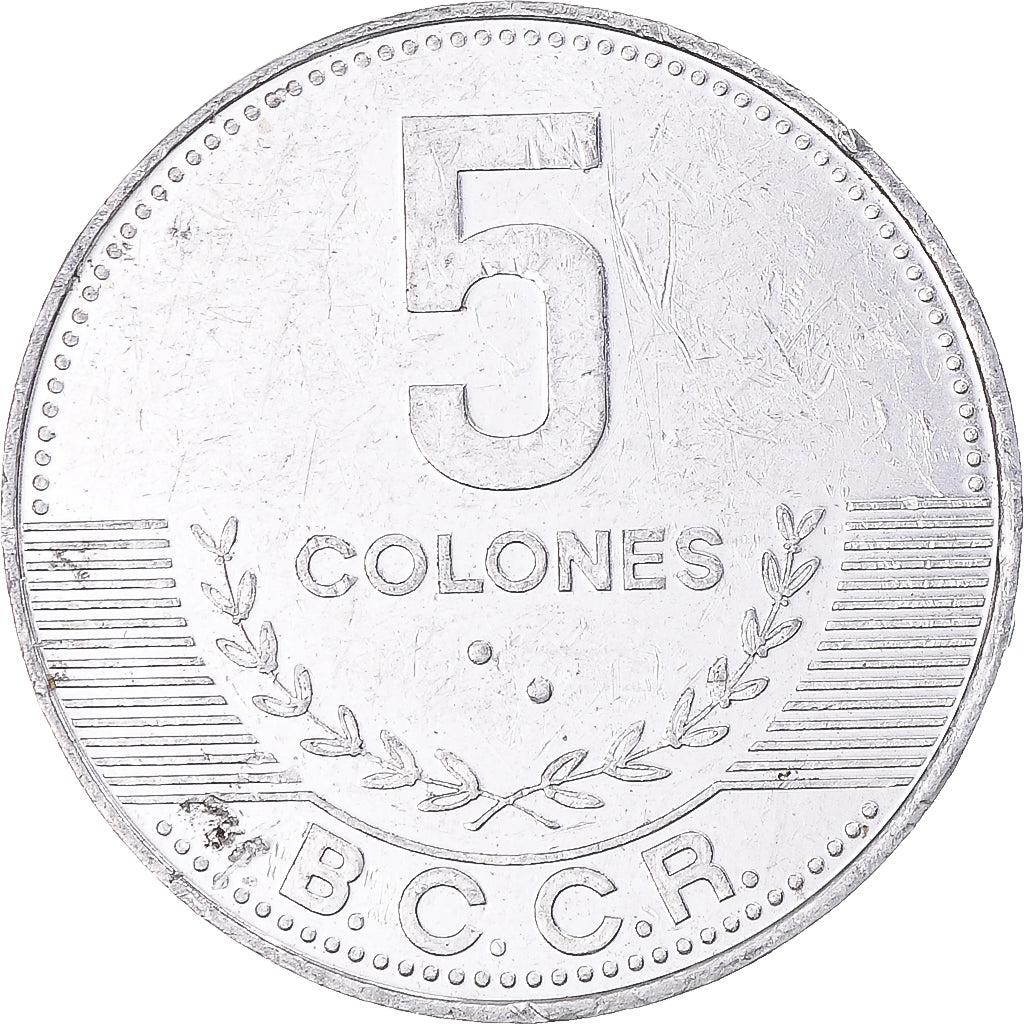 Munten, Costa Rica, 5 Colones, 2012