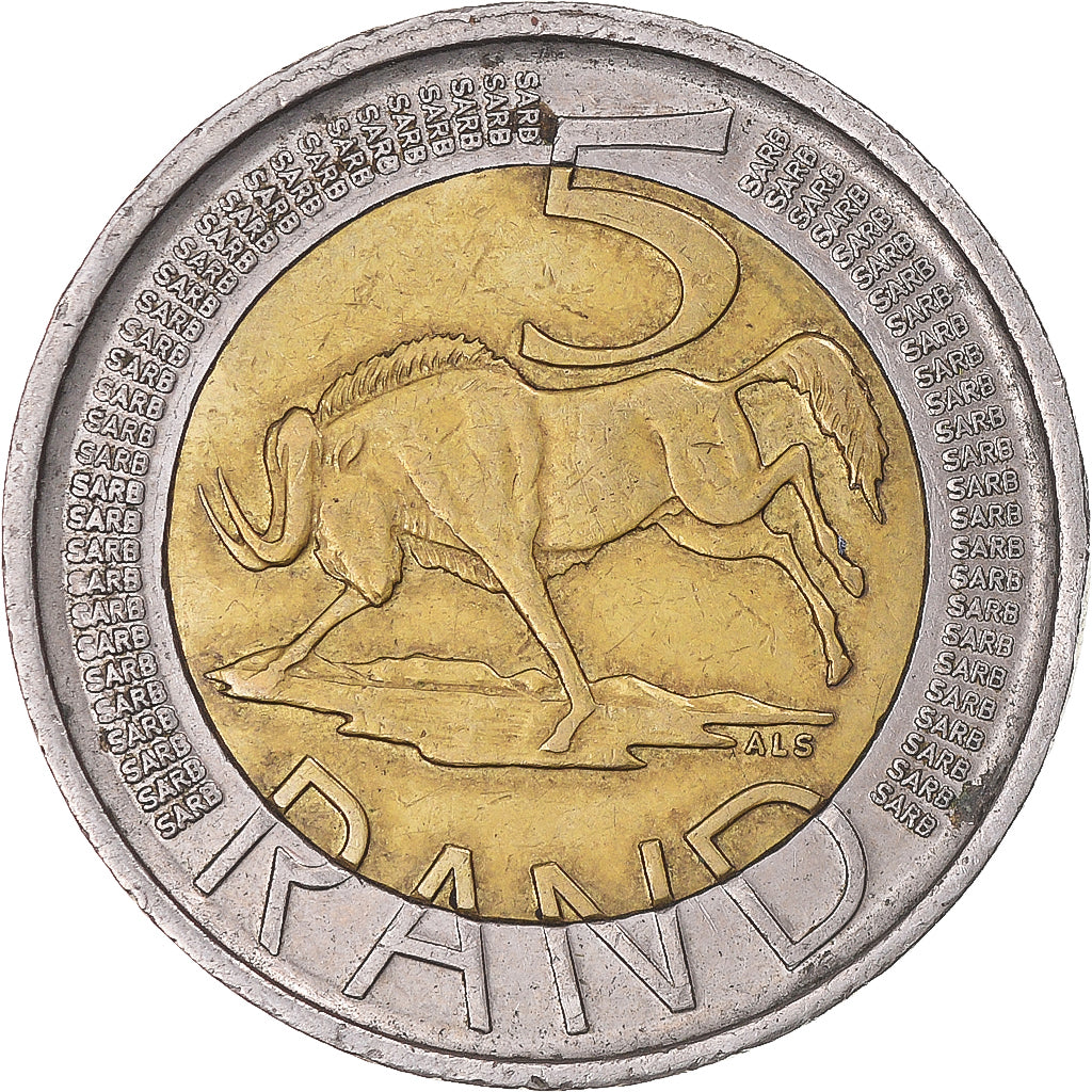 Moeda, África do Sul, 5 Rand, 2011